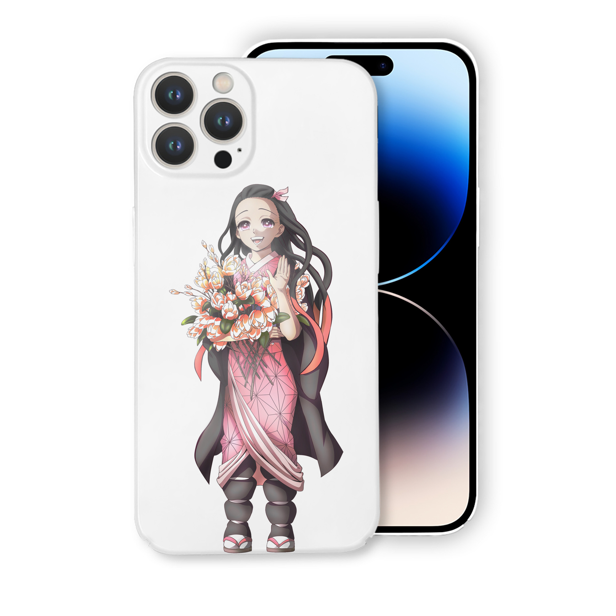（画像用） 鬼滅の刃（きめつのやいば）竈門 禰󠄀豆子／かまど ねずこ Kamado Nezuko 【iPhone 14シリーズ対応】ハードケース